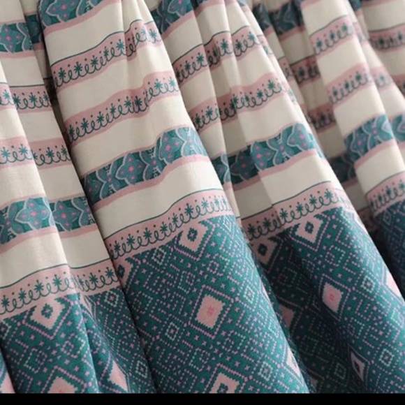 Turquoise Boho Skirt - Picture 6 of 7